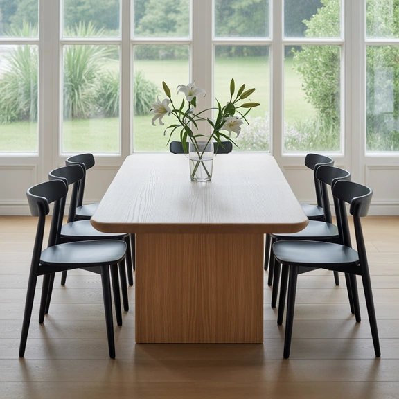 dining room decor with minimalist table