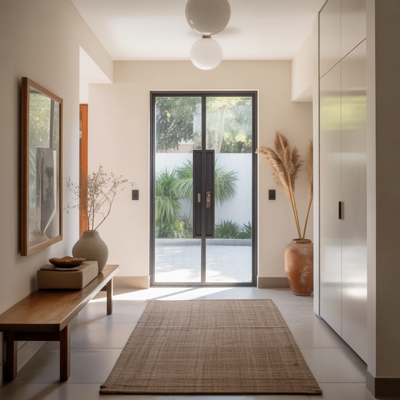 entryway decor ideas with rugs