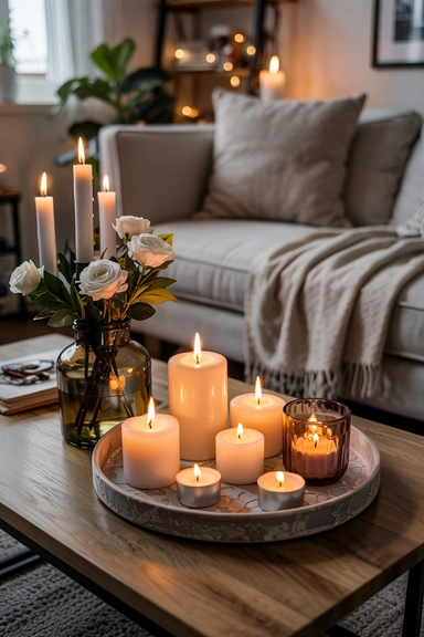 Add Candles for Soft Visual Warmth