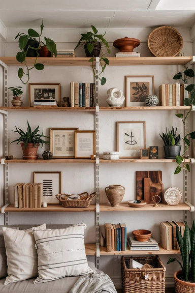  Style Open Shelves with Collected Pieces