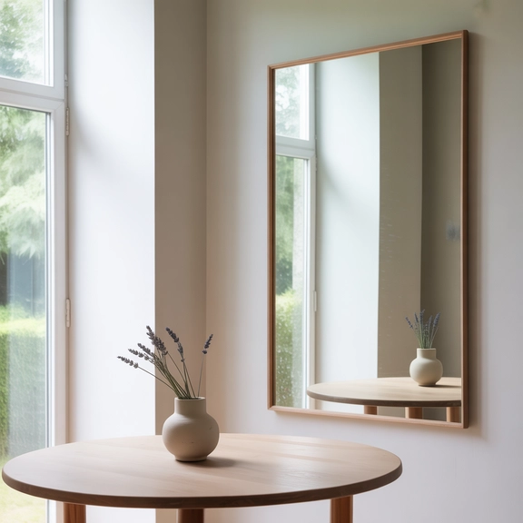 modern dining decor with mirrors