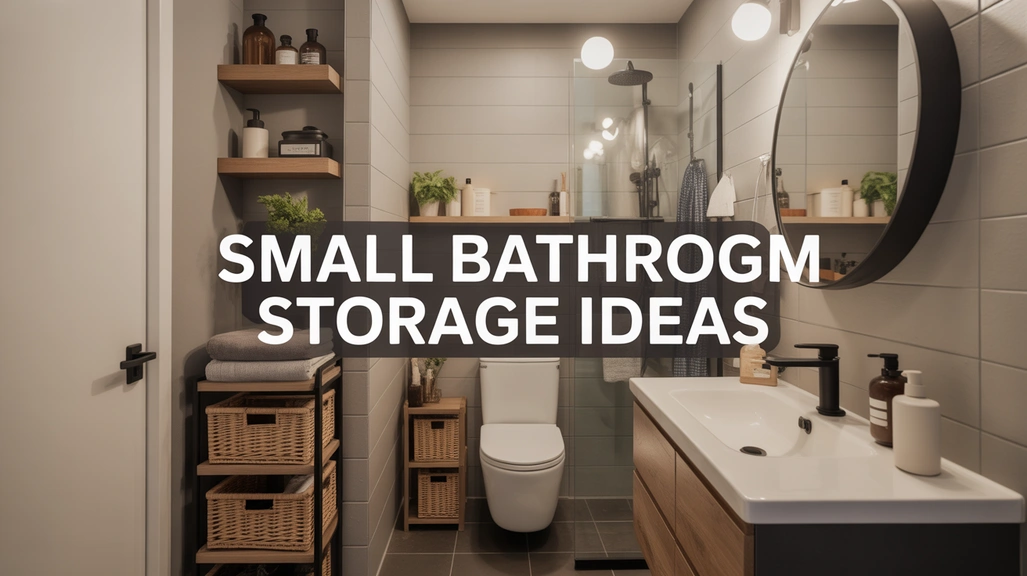 Modern small bathroom interior with smart storage ideas