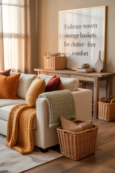 Embrace Woven Storage Baskets for Clutter-Free Comfort