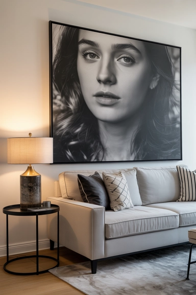 Use Large-Scale Art Instead of Multiple Small Pieces