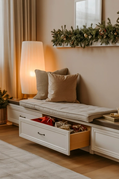  Built-In Bench with Under-Seat Storage