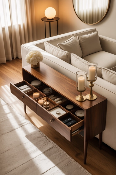  Console Table with Concealed Drawers