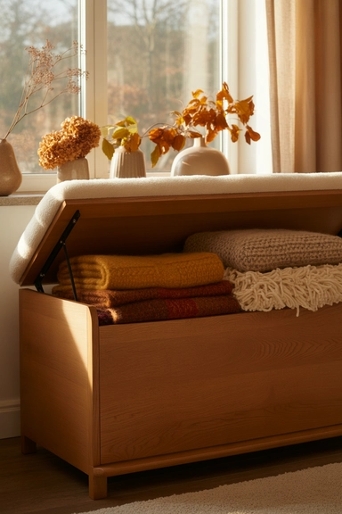  Add Storage Benches for Dual-Purpose Seating and Organization