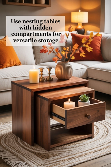 Use Nesting Tables with Hidden Compartments for Versatile Storage