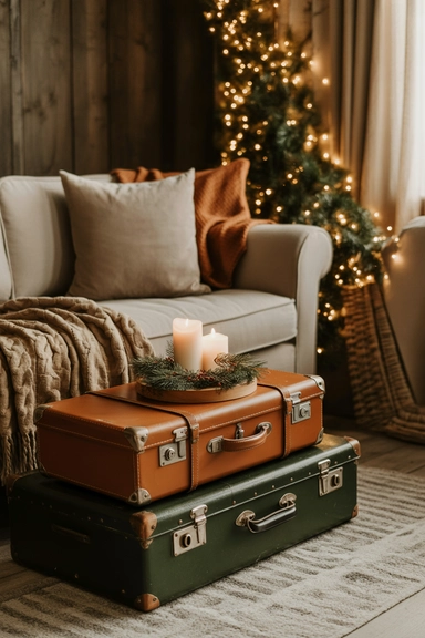 Repurpose Vintage Suitcases as Stacked Storage
