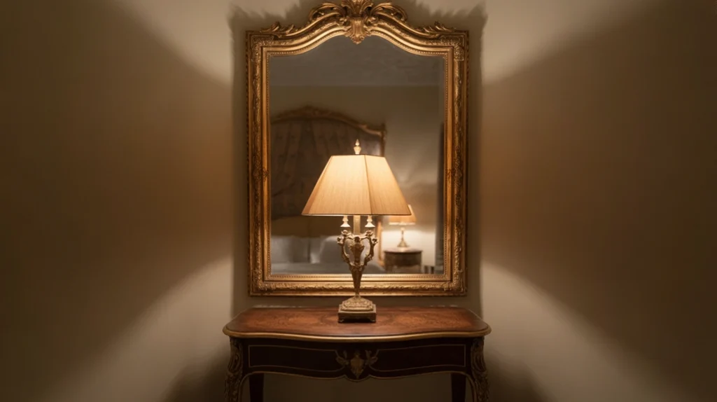 Romantic bedroom with vintage-inspired accents for timeless charm.