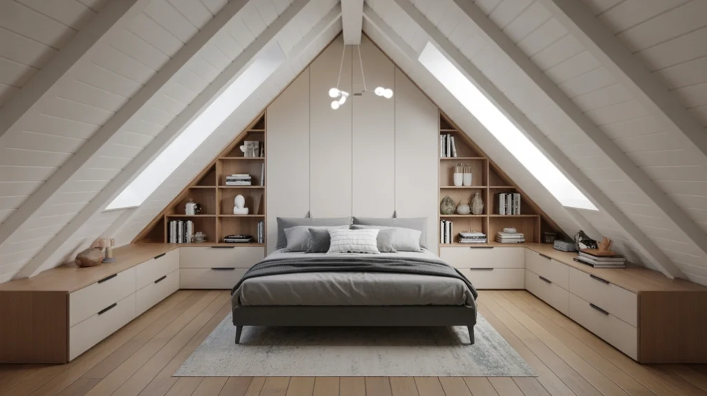 2 built in storage under eaves result