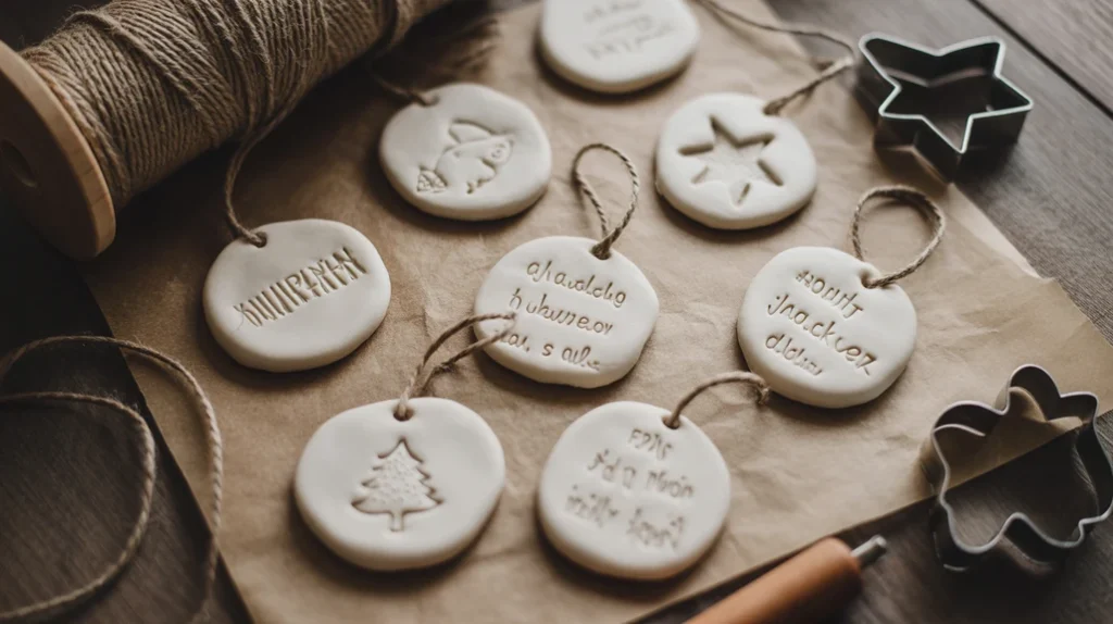 “handmade salt dough Christmas ornaments for family keepsakes and rustic trees”