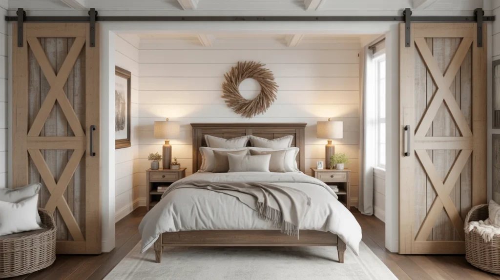 modern-farmhouse-bedroom-ideas-sliding-barn-doors