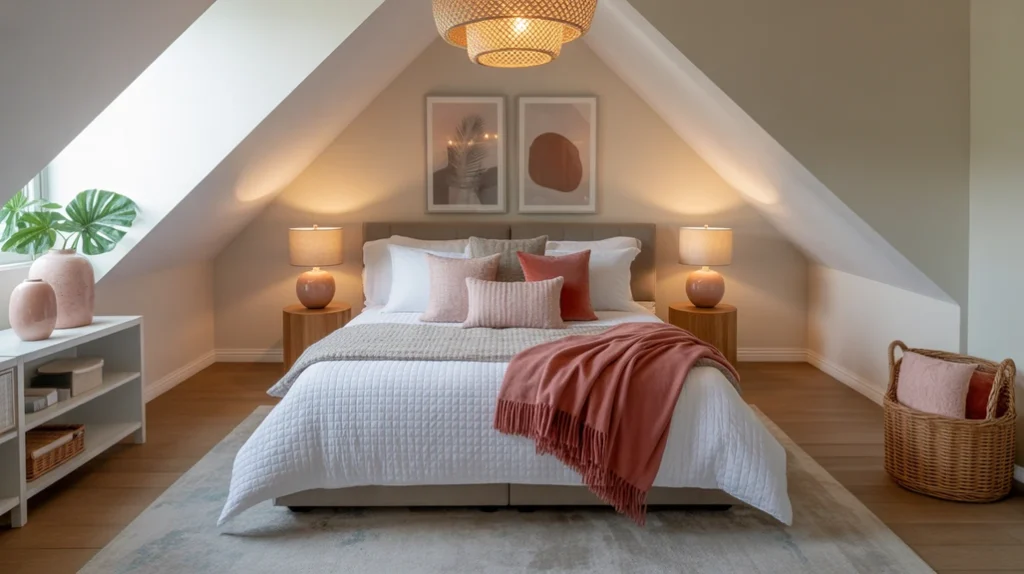 pops-of-color-accessories-attic-bedroom – attic bedroom ideas with pops of color in accessories and decor