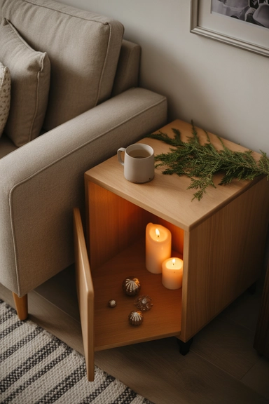 Opt for Storage-Integrated Side Tables