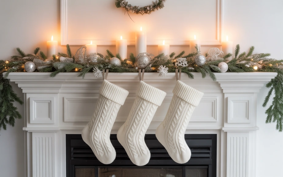 White Stockings for a Clean Holiday Look