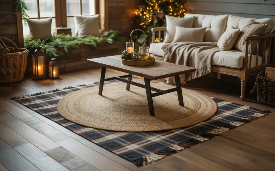 Layered Rugs for Country Warmth