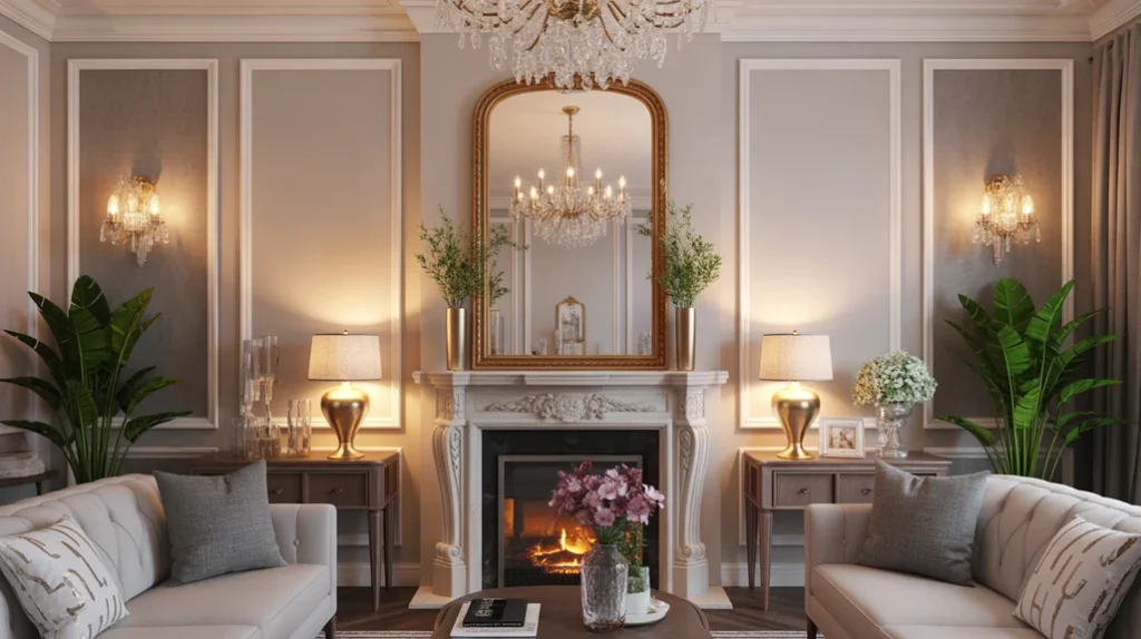 “Antique mirrors used as statement pieces in vintage decor.”
