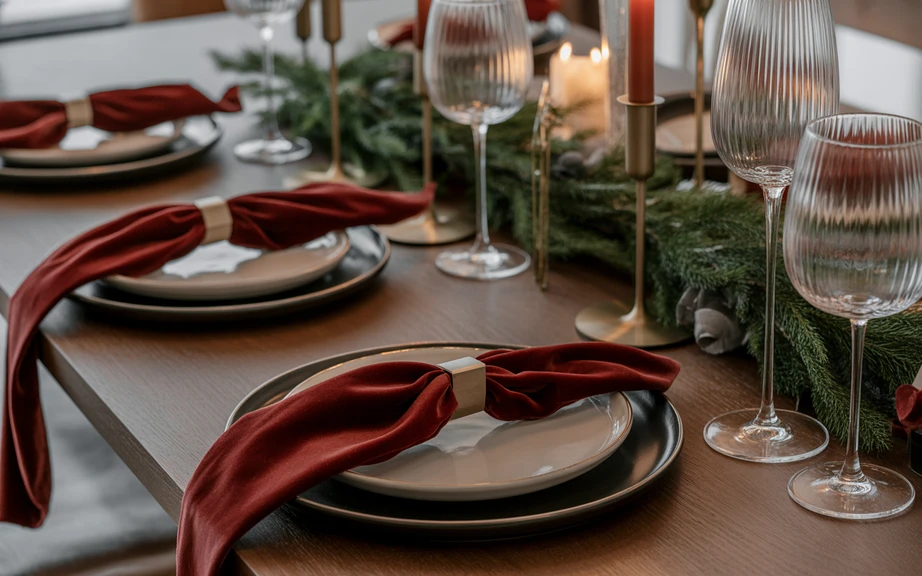 Modern Dining Room with Velvet Accents