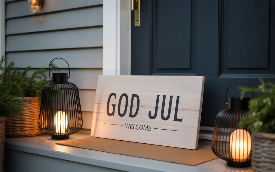 Simple Scandinavian Door Sign or Greeting
