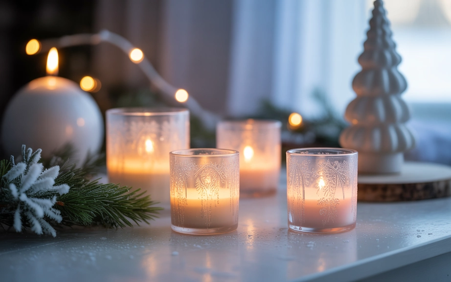 Frosted Candleholders for Soft Illumination