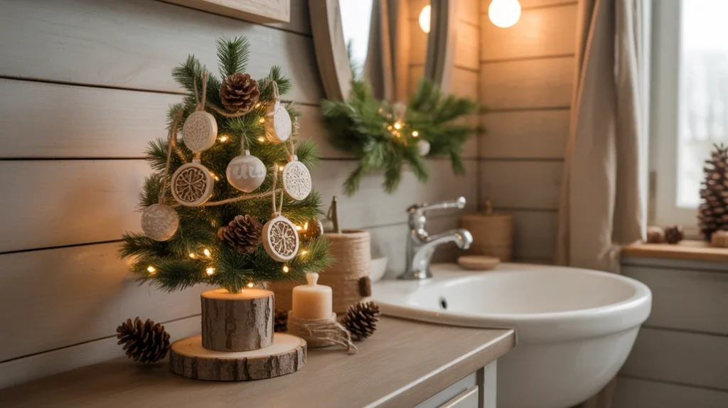small woodland-inspired mini tree adding cozy rustic christmas charm