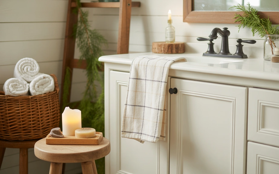 Farmhouse Bathroom Holiday Details