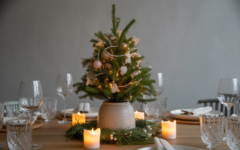 Mini Christmas Tree Centerpiece