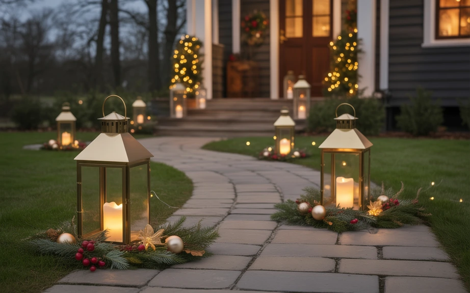 Christmas Porch Sign with Holiday Greetings