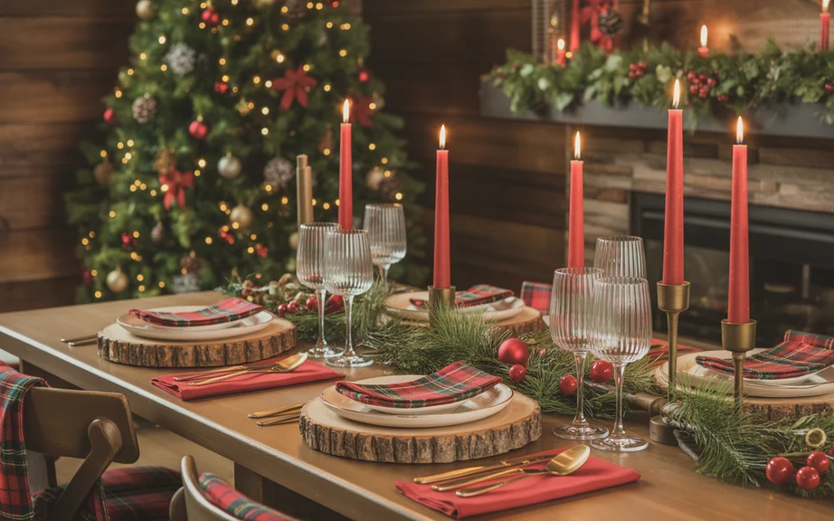 Cozy Cabin Plaid Tablescape