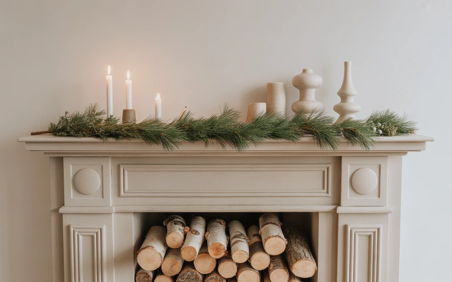 Clean Nordic Fireplace with Subtle Detail