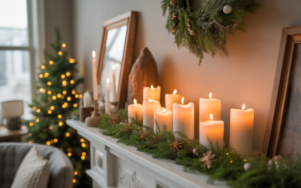 Display Cozy Winter Candles Around the Home
