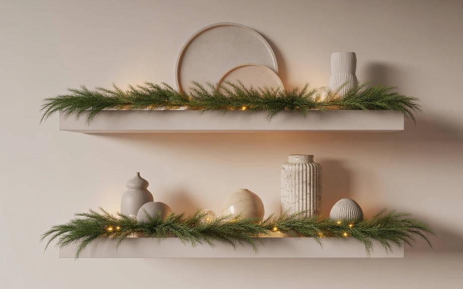 Floating Wall Shelves With Subtle Accents