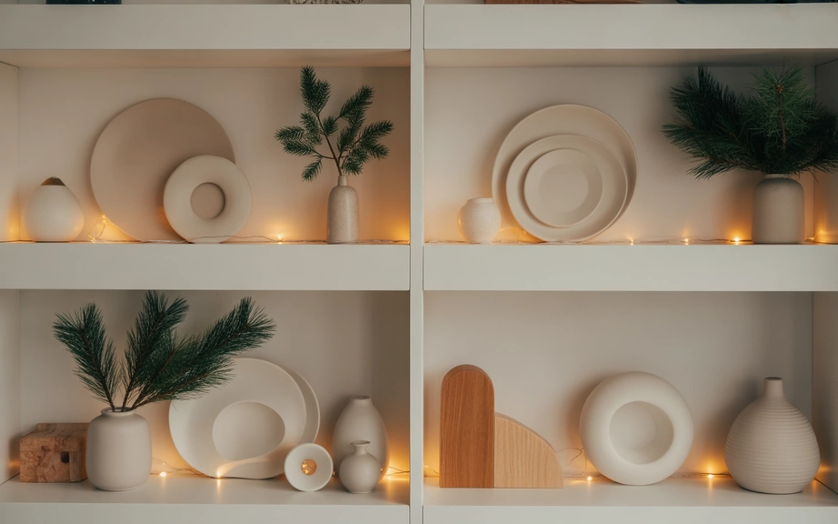 Simple Shelf Styling for a Peaceful Look