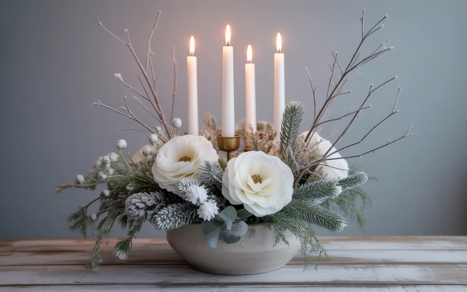 White Centerpieces for Winter Serenity