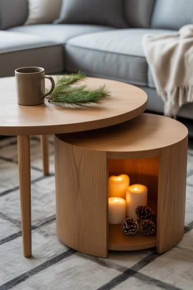 Utilize Nesting Coffee Tables with Storage