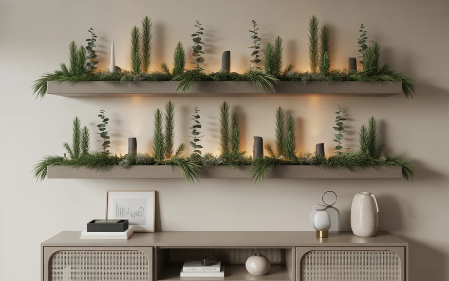 Add Simple Greenery to Modern Shelves and Consoles