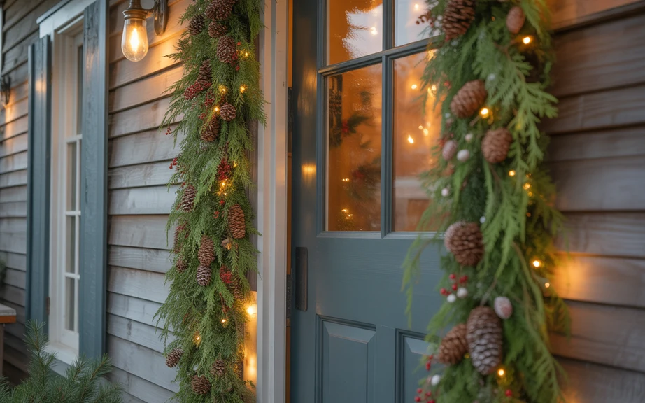 Cedar Garland Around the Doorway