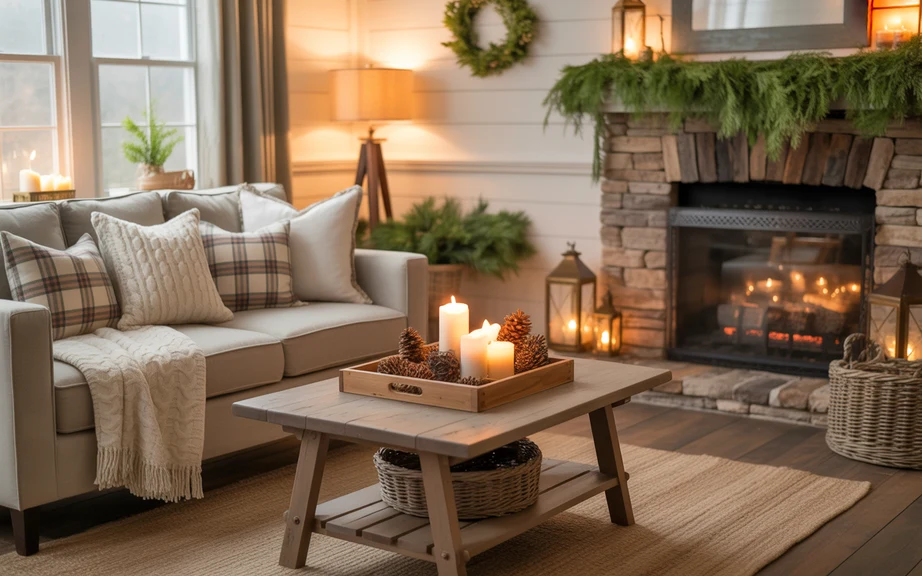 Cozy Farmhouse Living Room Layers