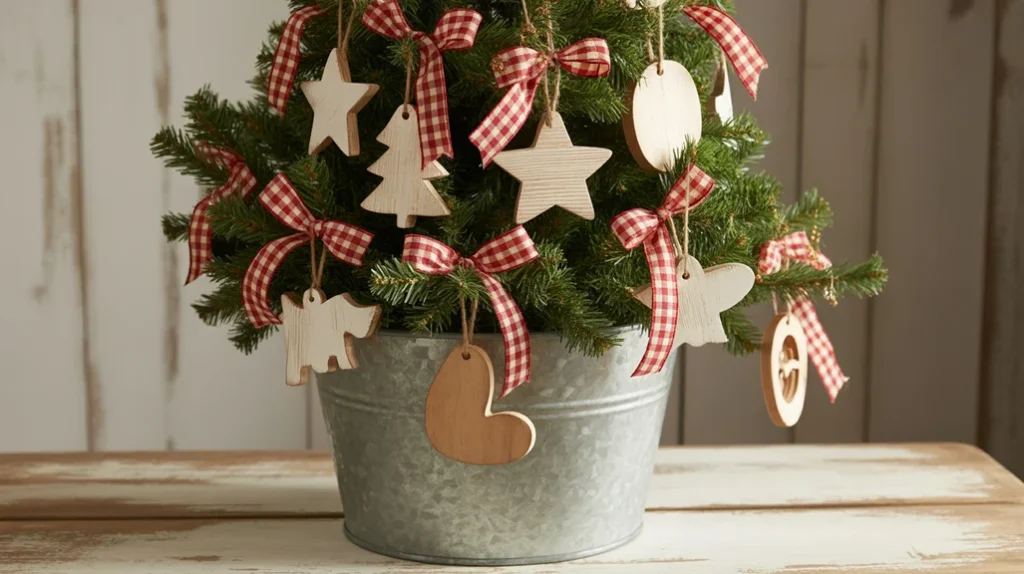 Cozy Christmas tree scene with candlelight and warm fairy lights