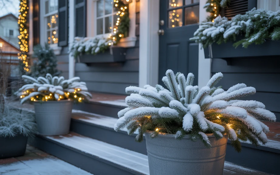 Faux Snow Accents for a Winter Wonderland Look