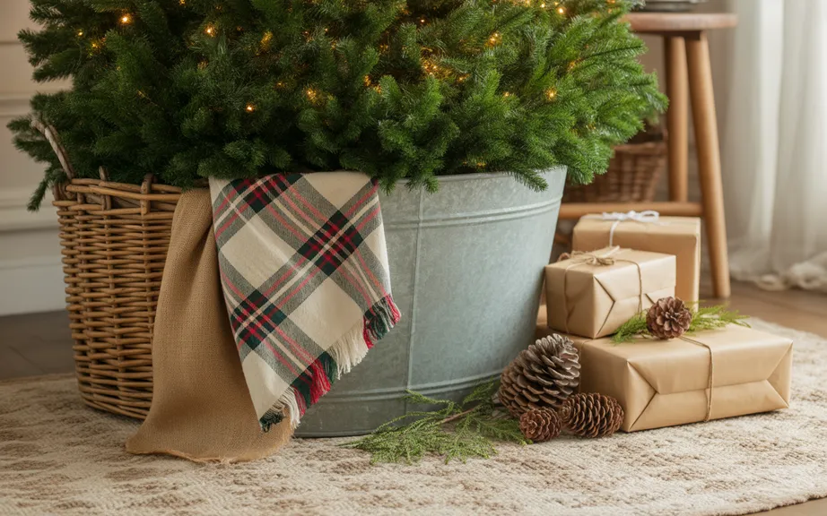 Layered Farmhouse Tree Skirts and Bases