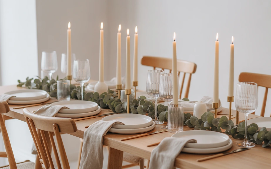 Scandinavian Neutral Christmas Dining Style