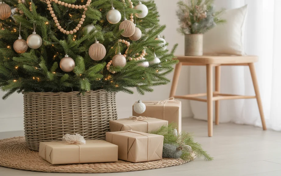 4. Neutral Christmas Tree with Soft Textures