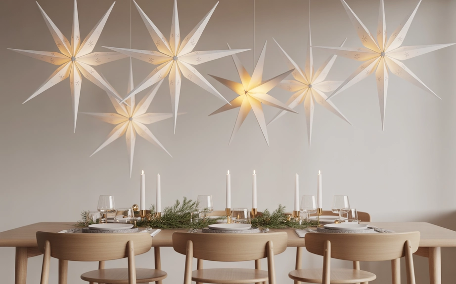 Nordic Paper Star Christmas Dining Decor