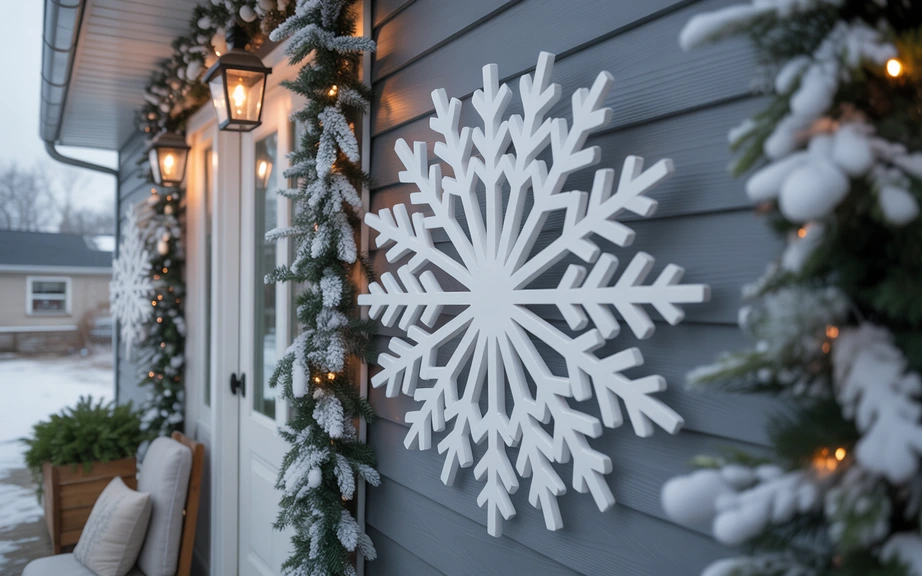 Oversized Snowflake Wall Accents