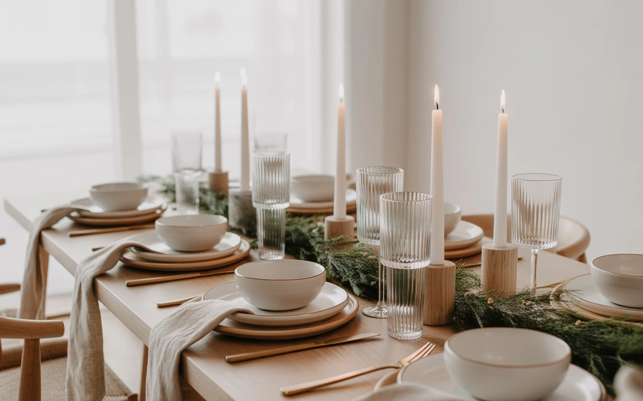 Scandinavian Neutral Christmas Setup