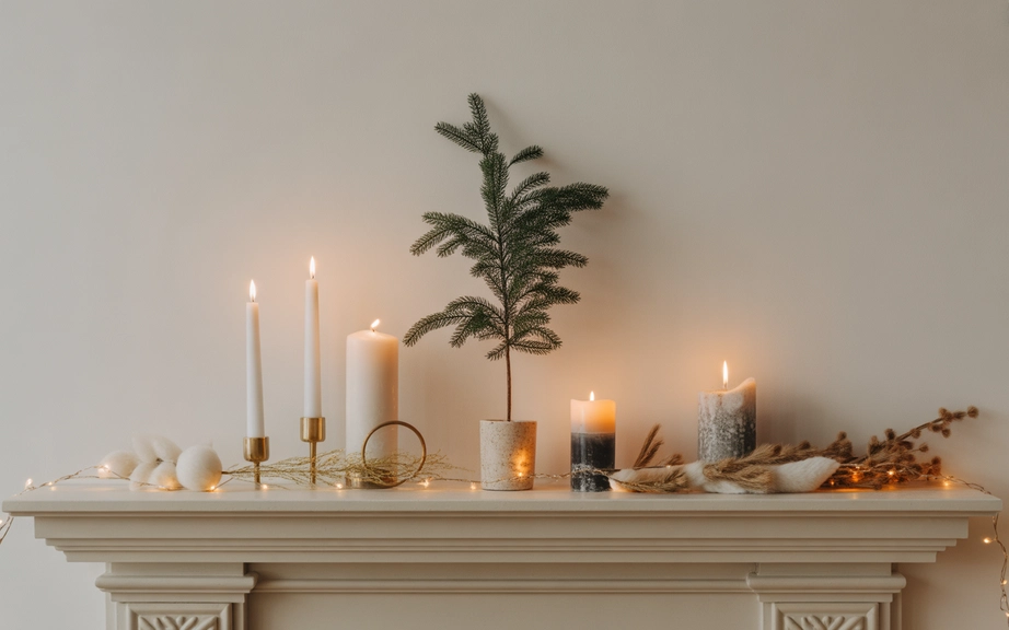 5. Understated Mantel Styling