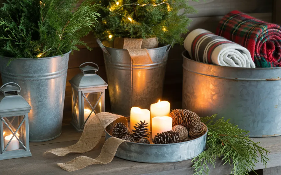 Galvanized Buckets, Trays, and Tins