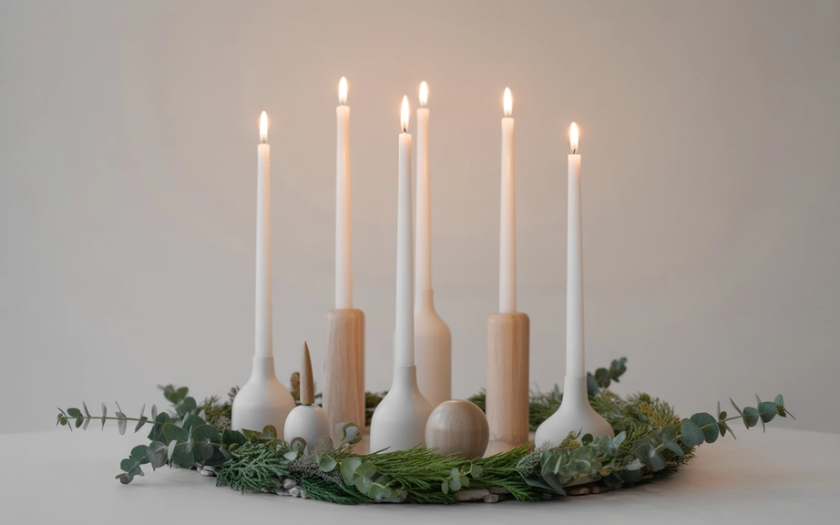 Minimalist Scandinavian Christmas Table Centerpiece